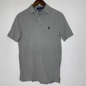 Polo Ralph Lauren Polo Shirt Mens Small Gray Classic Fit Pique Embroidered Pony
